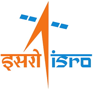 Official ISRO Logo Featuring Stylized Rocket and Satellite Graphic HD wallpaper