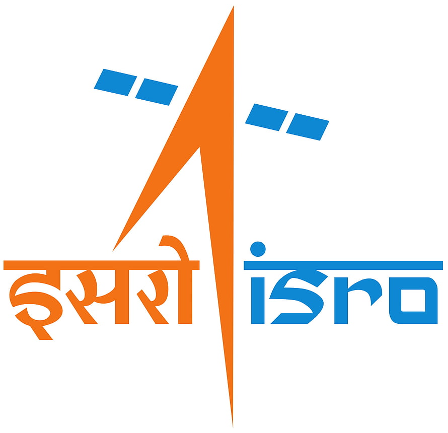 Official ISRO Logo Featuring Stylized Rocket and Satellite Graphic HD wallpaper