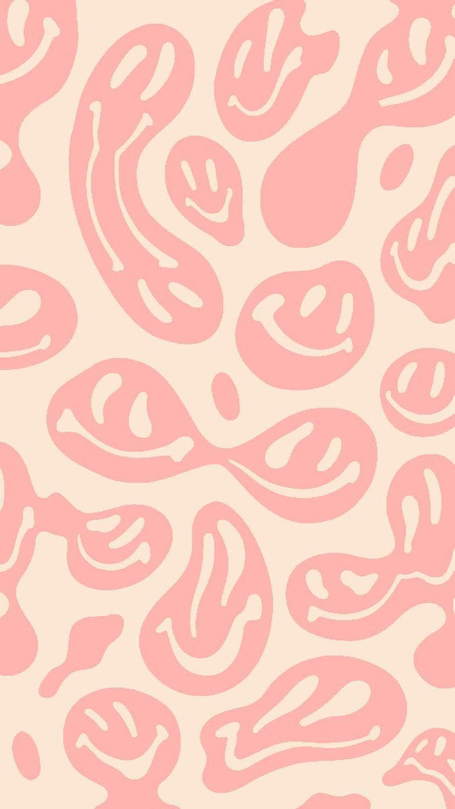 Abstract Pink Smiley Face Pattern Wallpaper HD phone wallpaper