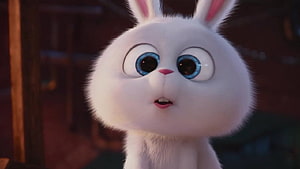 Snowball the White Rabbit from The Secret Life of Pets Animated Character Wallpaper HD wallpaper