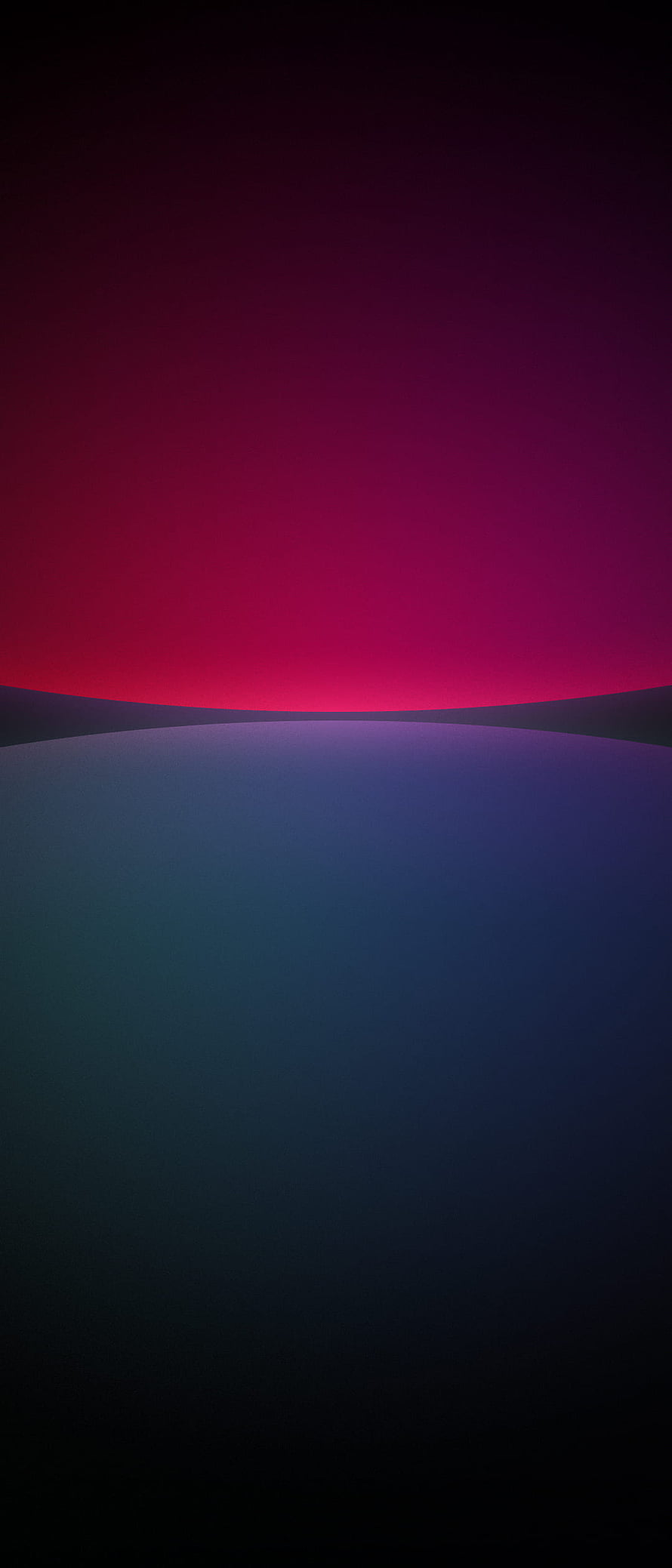 Abstract Gradient Horizon With Deep Purple And Magenta Sky Over Dark Blue Terrain HD phone wallpaper