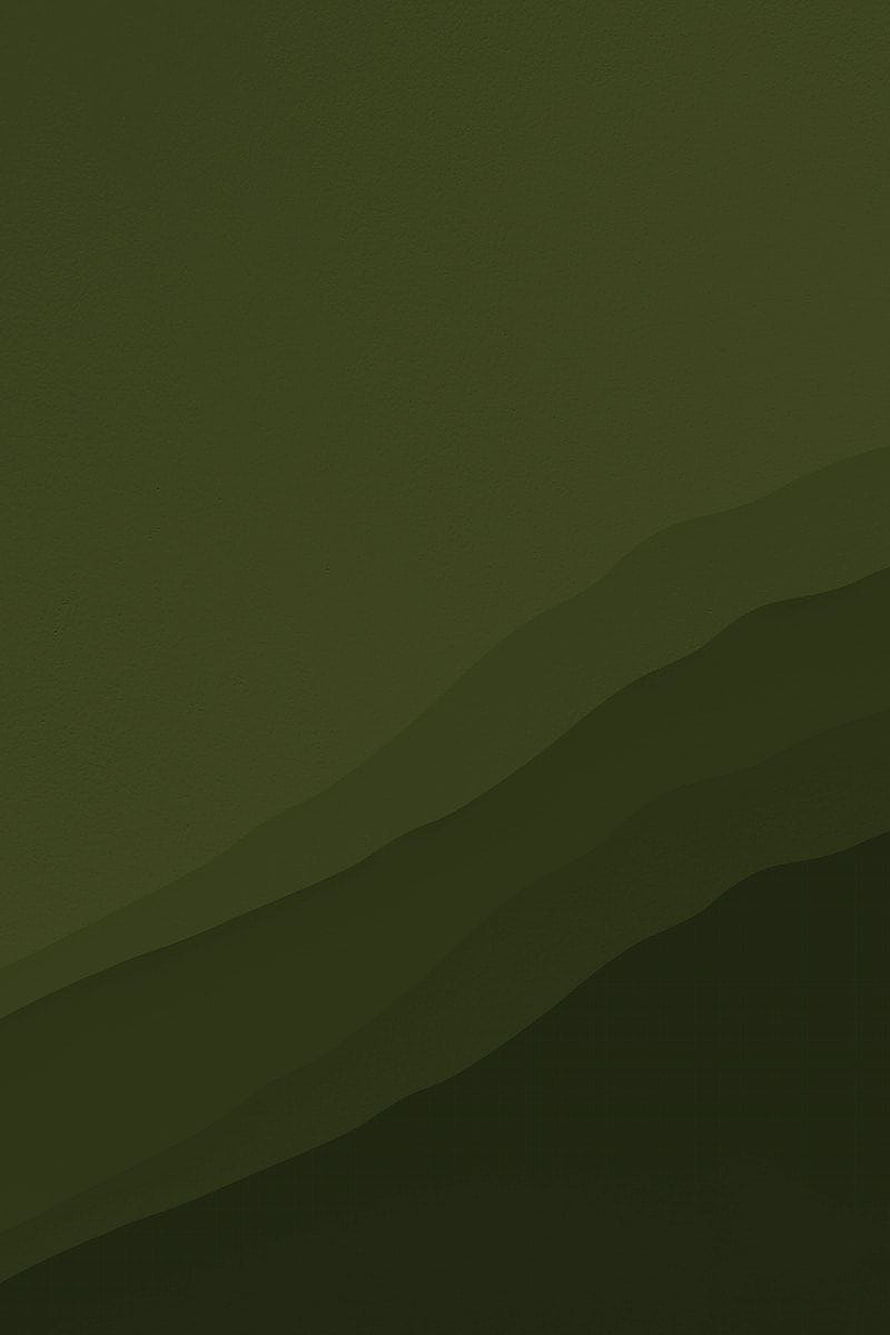 Dark Olive Green Abstract Minimalist Wave Pattern with Soft Gradient Layers HD phone wallpaper