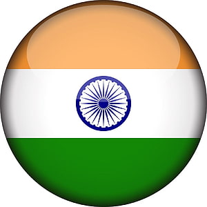 Glossy Circular India National Flag Icon With Ashoka Chakra On White Background HD phone wallpaper