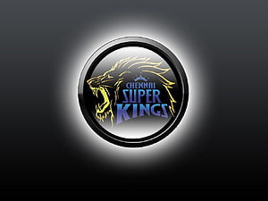 Chennai Super Kings Cricket Team Logo With Golden Lion Emblem On Dark Background HD wallpaper