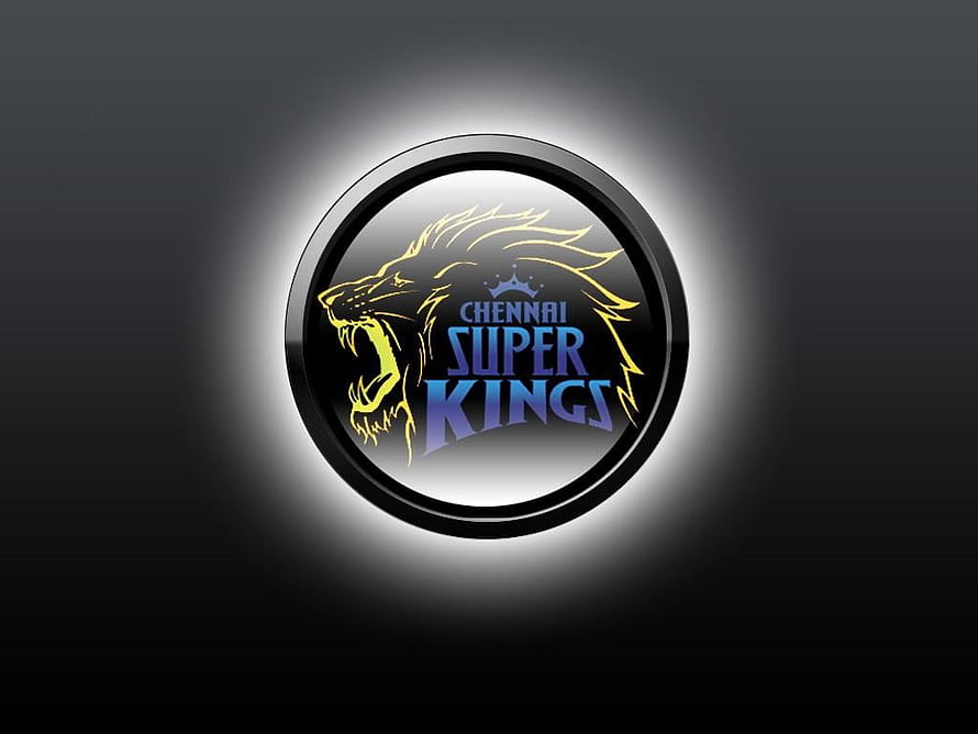 Chennai Super Kings Cricket Team Logo With Golden Lion Emblem On Dark Background HD wallpaper