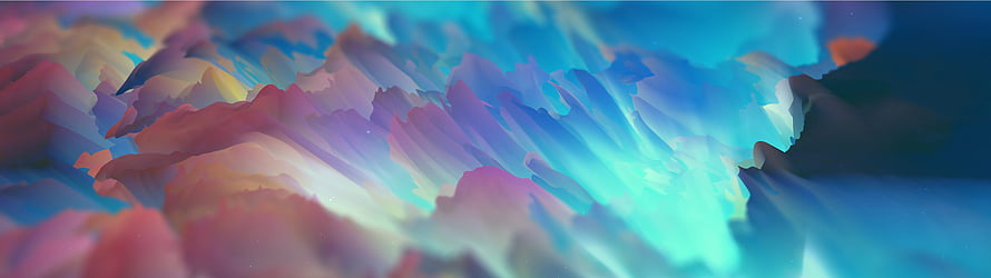 Abstract Colorful Mountain Landscape With Blue And Pink Hues HD wallpaper