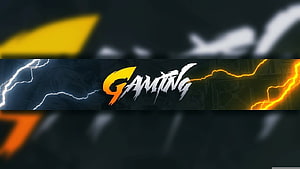 Dynamic Gaming Logo Wallpaper With Electric Lightning Effects HD wallpaper