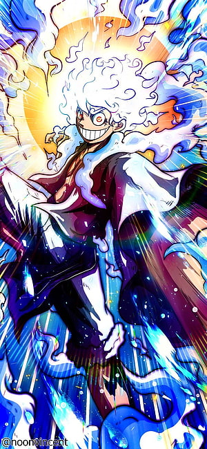 Monkey D. Luffy Gear 5 Sun God Nika Form Anime Wallpaper HD phone wallpaper