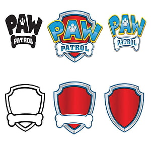 Paw Patrol Shield Logo Variations and Badge Design Templates HD phone wallpaper