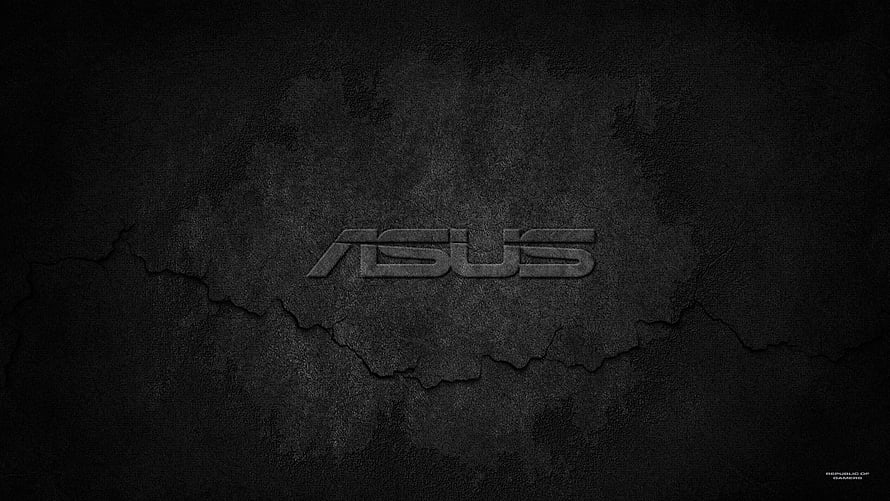 Asus Logo on Dark Cracked Concrete Texture Background HD wallpaper