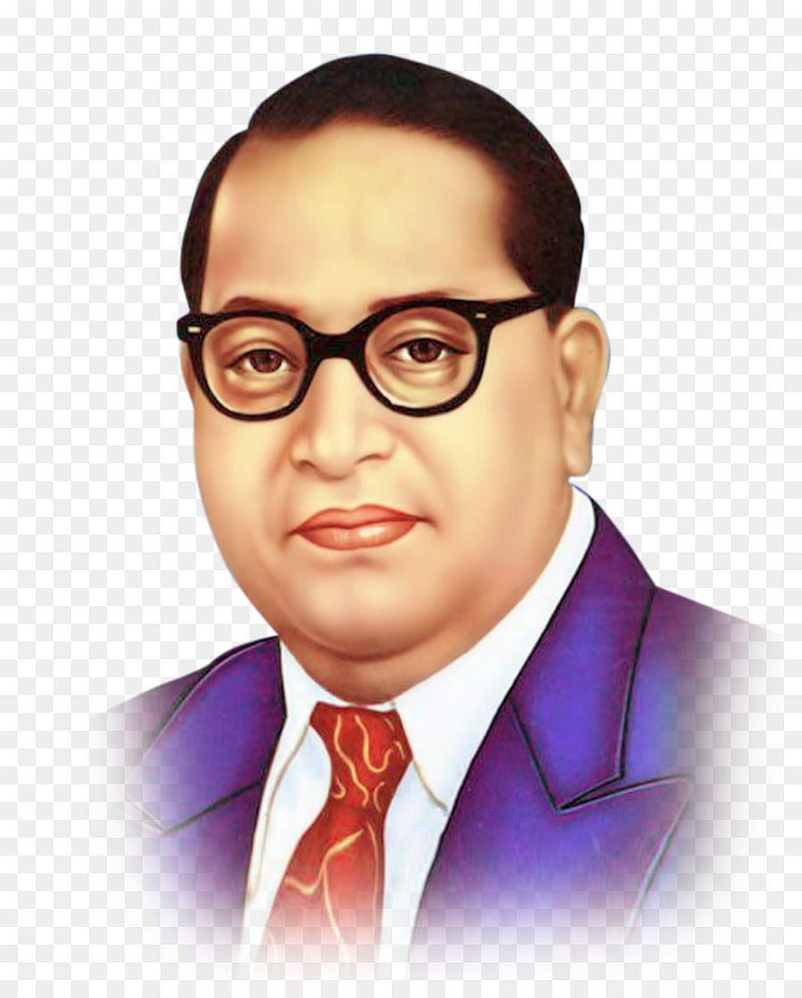 B. R. Ambedkar Digital Portrait in Purple Suit and Red Tie HD phone wallpaper