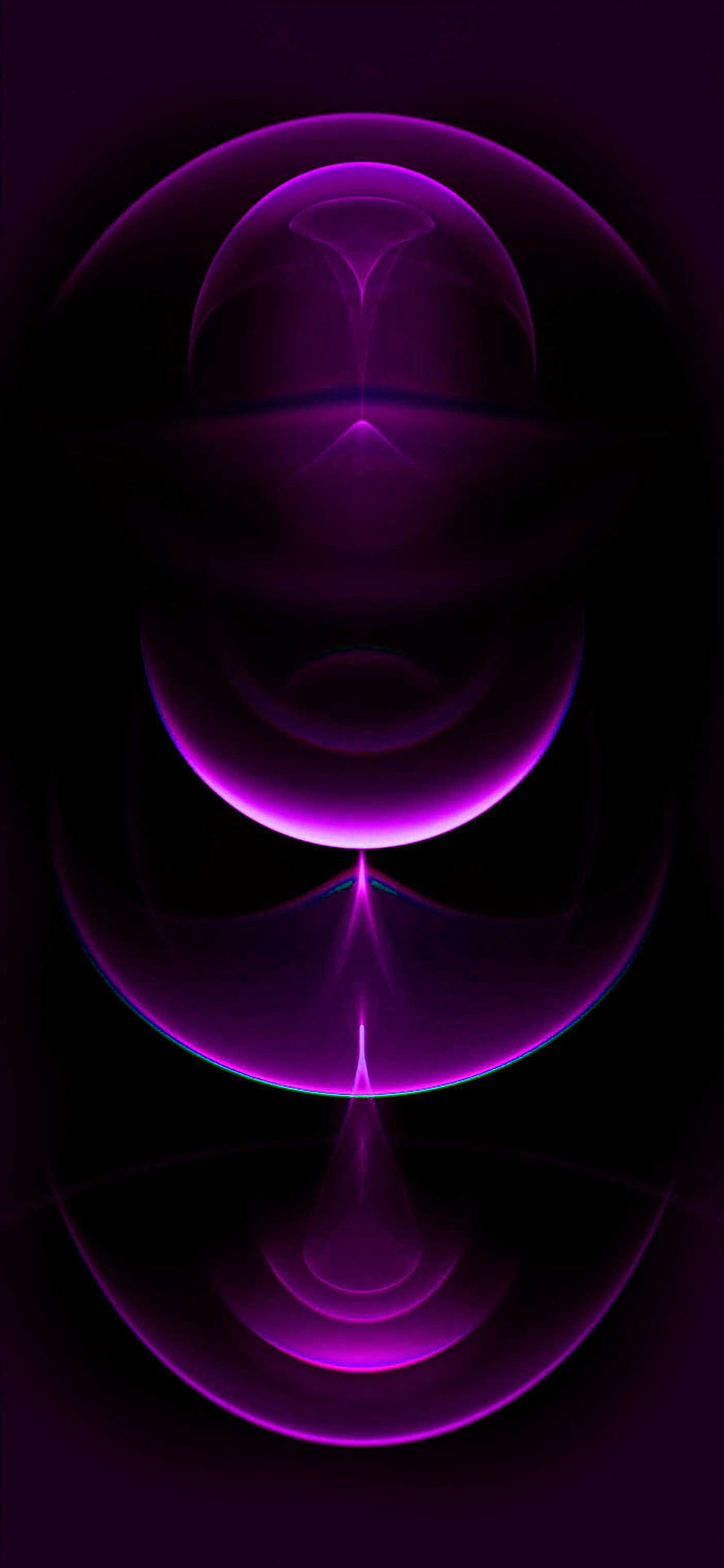 Abstract Purple Fractal Art With Glowing Spheres And Symmetrical Patterns HD phone wallpaper