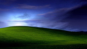 Bliss Windows XP Default Desktop Wallpaper Green Hill Landscape HD wallpaper