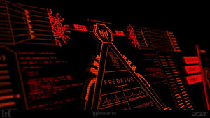 Acer Predator Gaming Laptop Red Holographic Interface Display HD wallpaper
