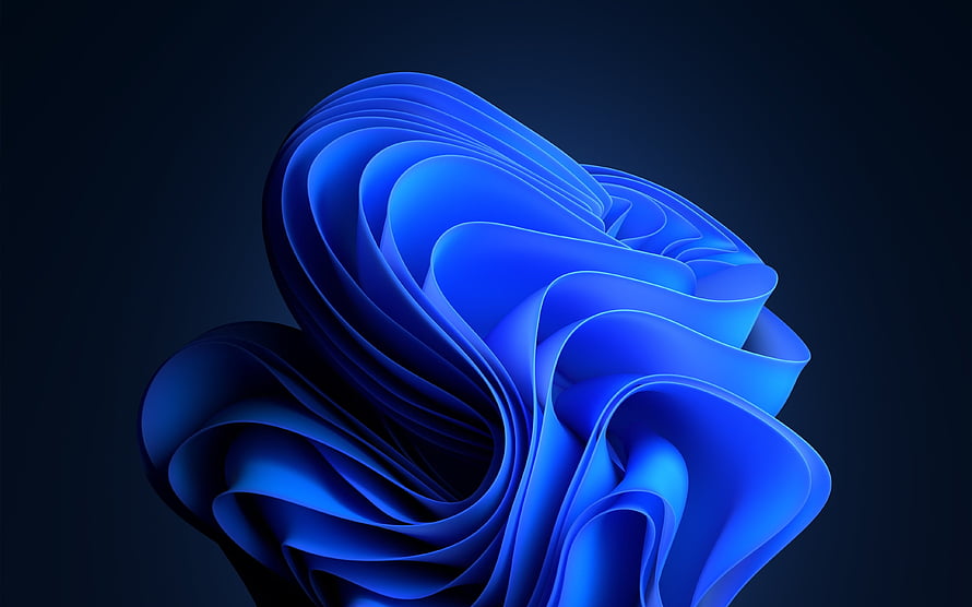 Abstract Blue Swirl Wallpaper - Smooth 3D Curved Ribbon Design HD wallpaper
