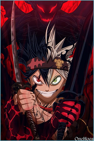 Tanjiro Kamado Demon Slayer Anime Wallpaper with Heterochromia and Nichirin Swords HD phone wallpaper