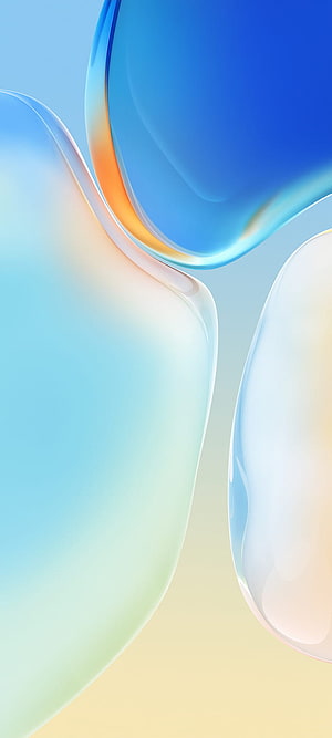 Abstract Blue and Orange Liquid Shapes Wallpaper HD phone wallpaper