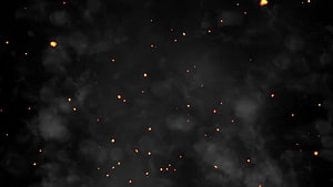 Dark Smoke With Glowing Orange Embers And Sparks Abstract Background HD wallpaper