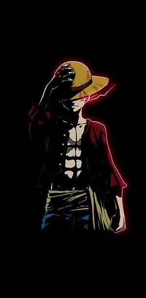 Monkey D. Luffy in Dark Stylized One Piece Anime Artwork HD phone wallpaper