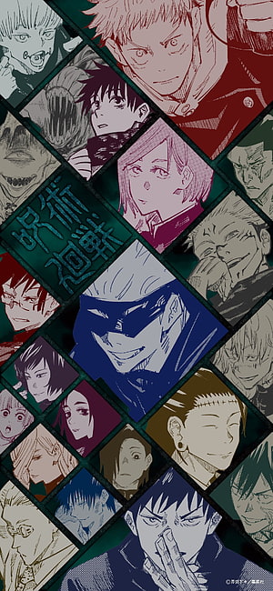 Jujutsu Kaisen Character Collage Wallpaper HD phone wallpaper