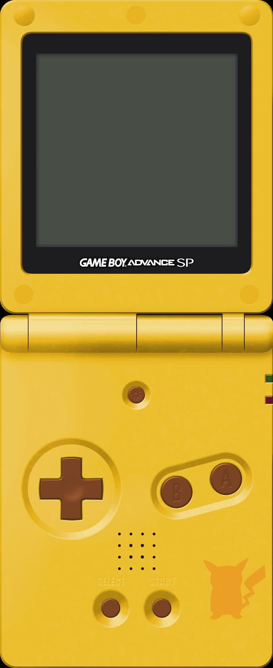 Yellow Pikachu Game Boy Advance SP Handheld Console with Brown Buttons and D-Pad HD phone wallpaper