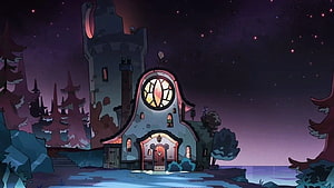 The Owl House Boiling Isles Night Scene Animated Wallpaper HD wallpaper