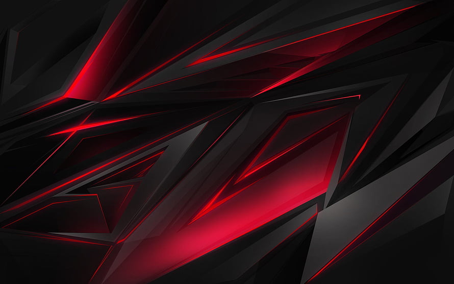 Abstract Geometric Red and Black Polygonal Background HD wallpaper