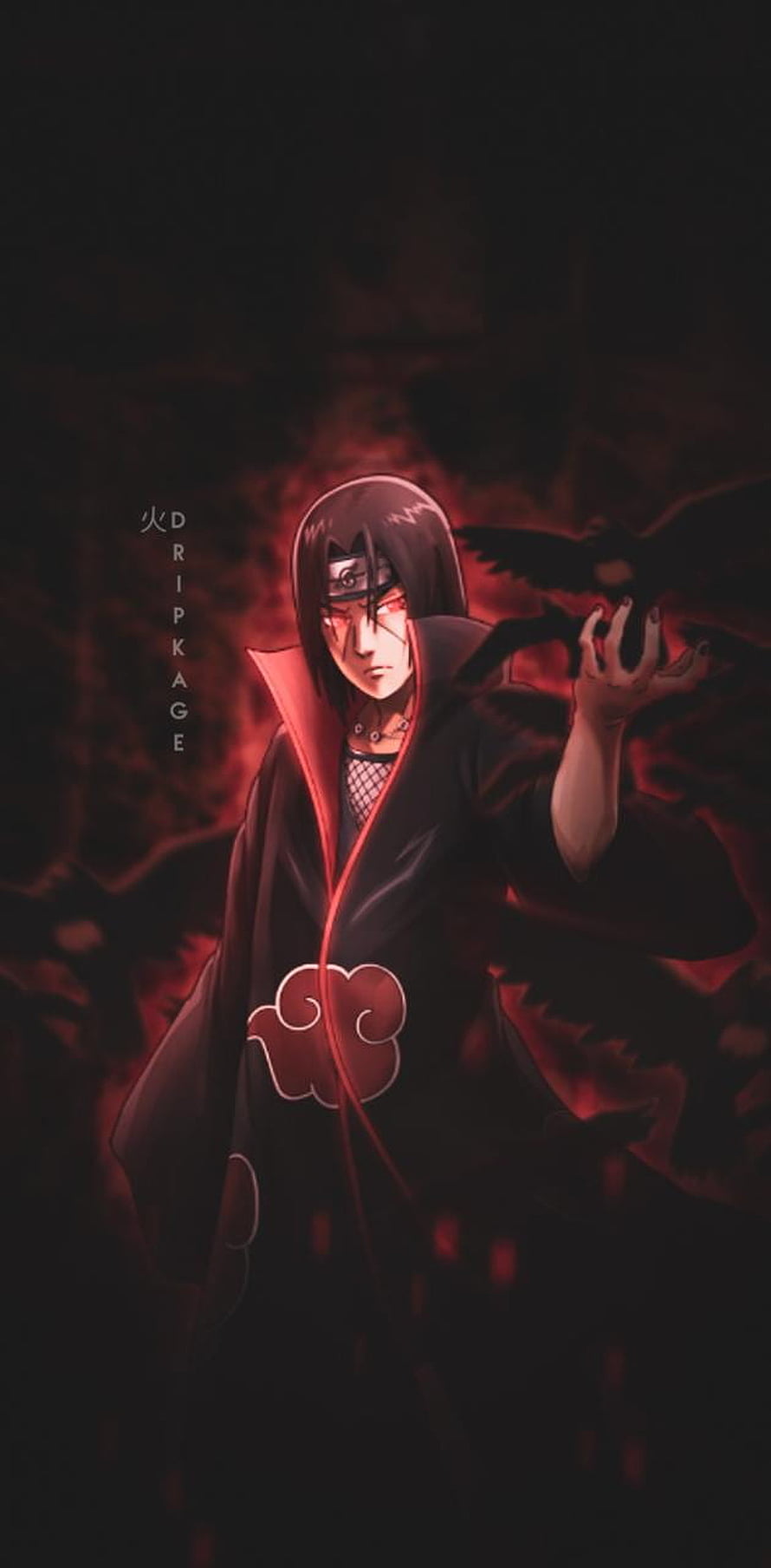 Itachi Uchiha Akatsuki Cloak Anime Character Art HD phone wallpaper