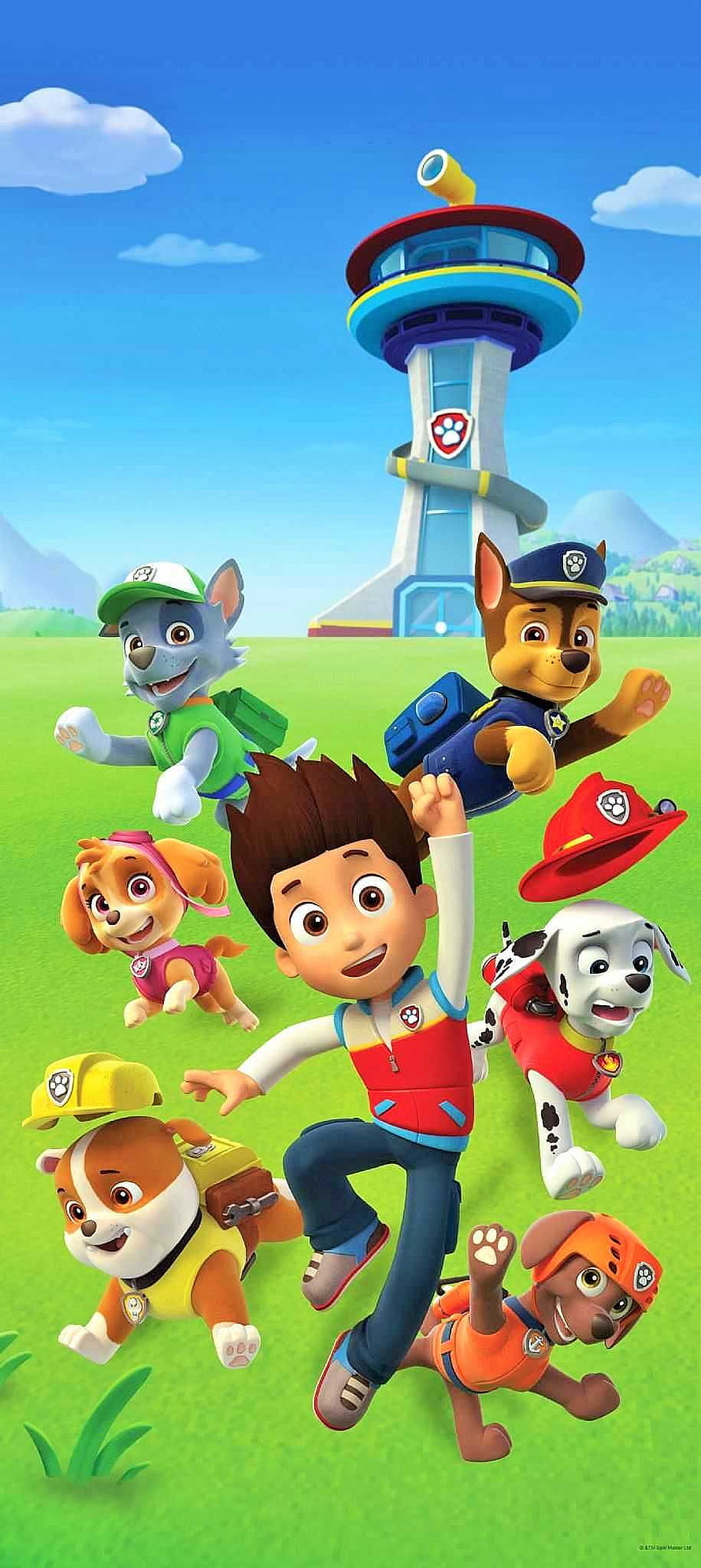 Paw Patrol Team Adventure with Ryder and Lookout Tower HD phone wallpaper
