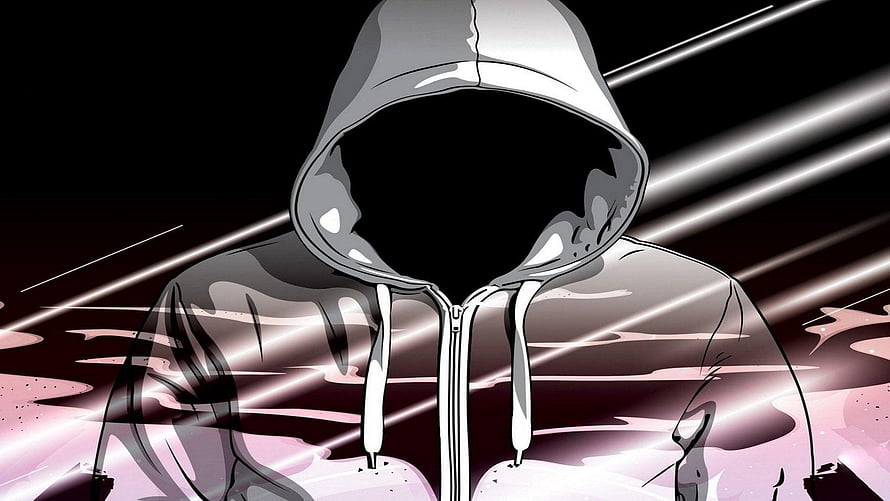 Mysterious Faceless Hoodie Character Anime Style Illustration HD wallpaper