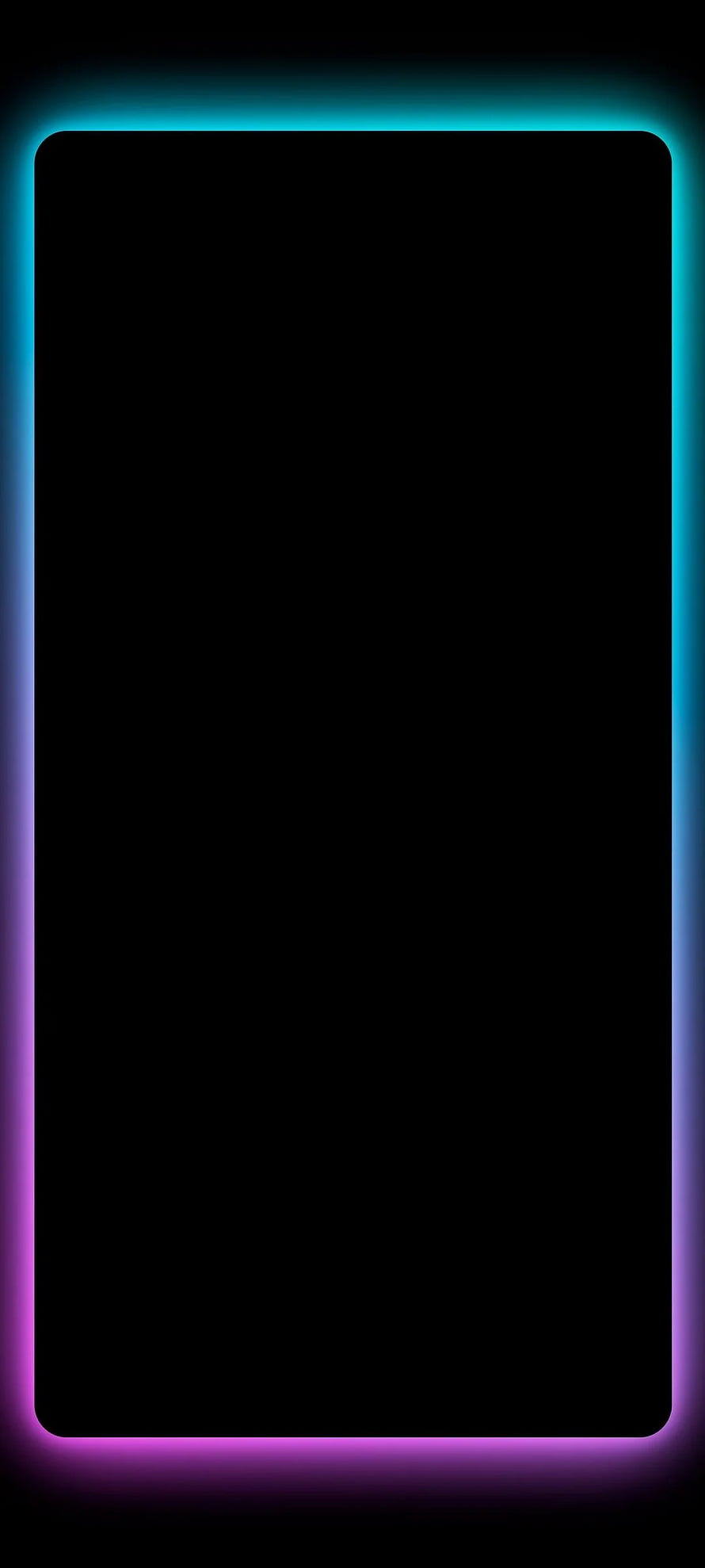 Neon Gradient Border Frame on Black Background HD phone wallpaper