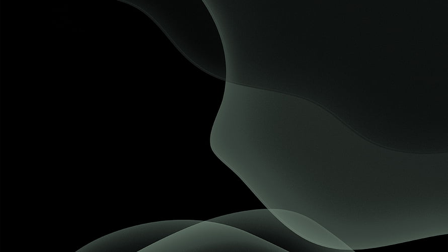 Dark Abstract Minimalist Wallpaper with Smooth Flowing Curves and Subtle Green Tones HD wallpaper