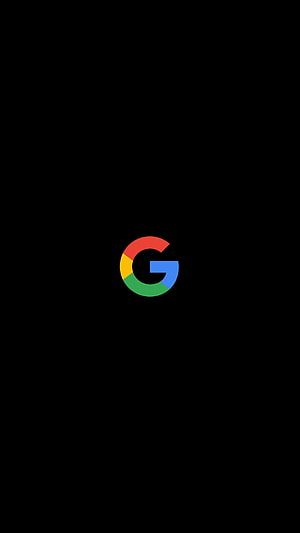 Minimalist Google Logo on Black Background HD phone wallpaper