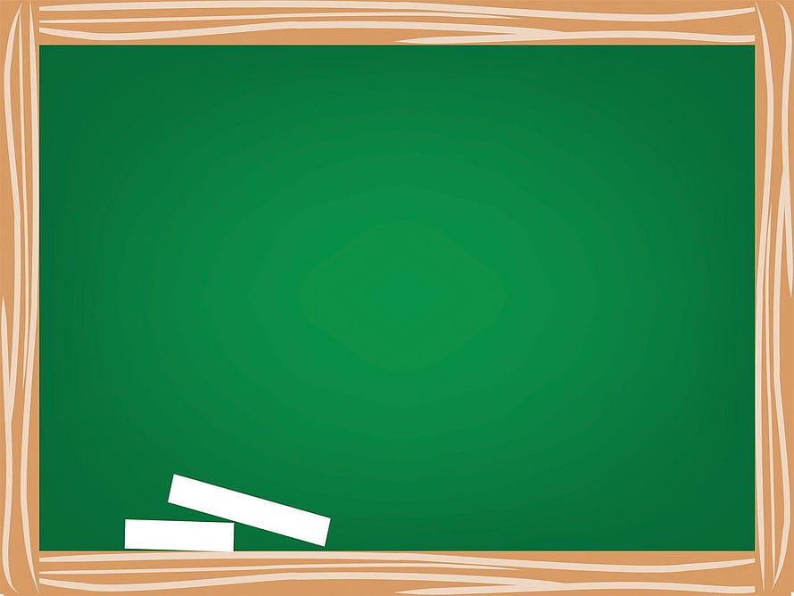 Green Chalkboard with Wooden Frame and Chalk Pieces HD wallpaper