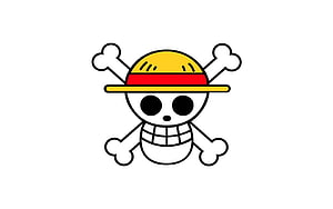 One Piece Straw Hat Pirate Jolly Roger Flag Logo HD wallpaper