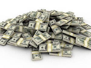 Stacks of US One Hundred Dollar Bills Piled on a White Background HD wallpaper