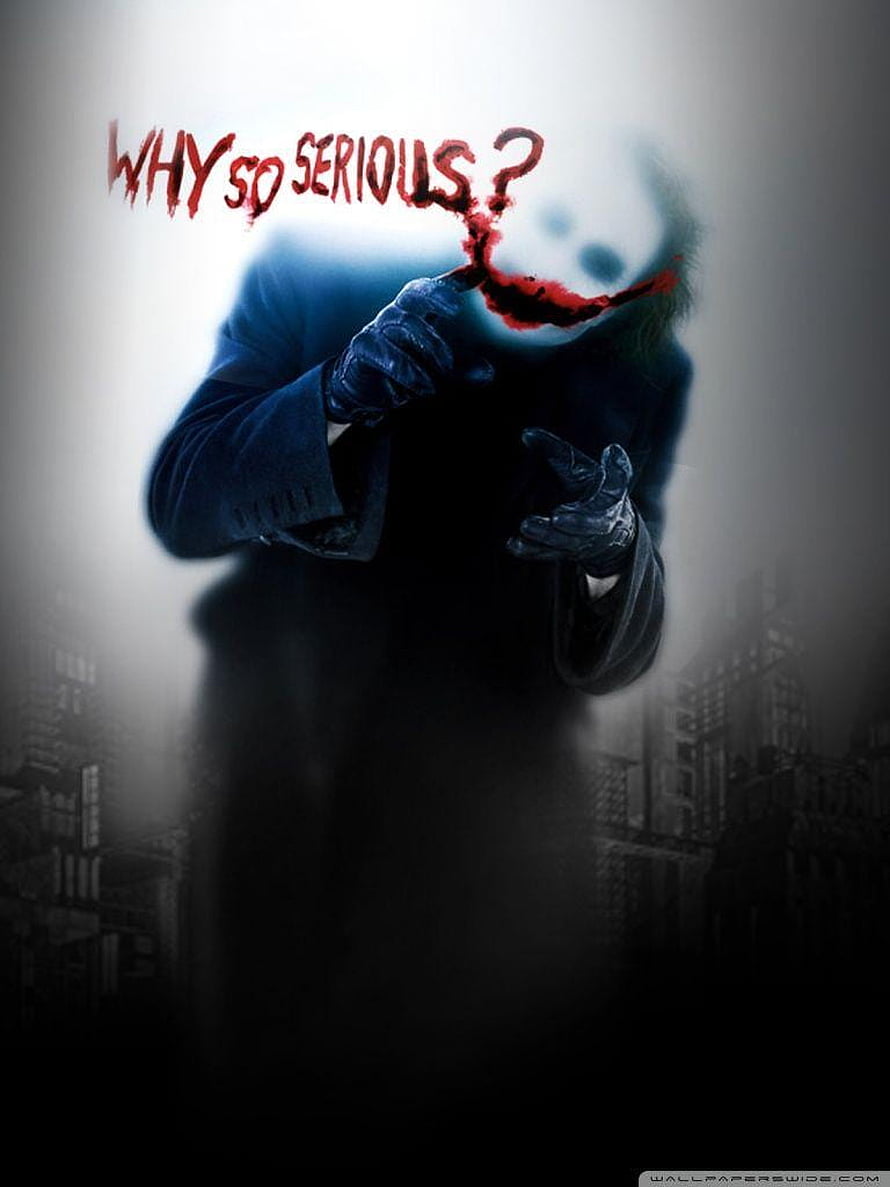 The Joker Why So Serious Dark Silhouette Wallpaper HD phone wallpaper