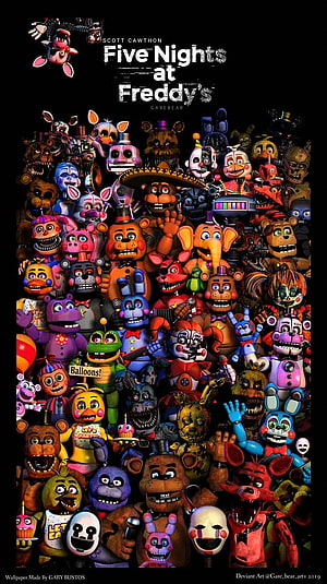 Five Nights at Freddy's Complete Character Roster Wallpaper HD phone wallpaper