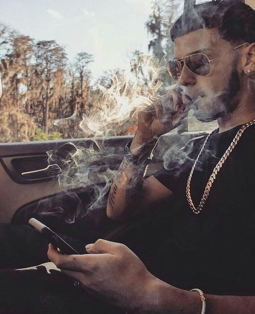 Man Smoking Vape in Car with Sunglasses and Gold Chain, Anuel AA, real hasta la muerte HD phone wallpaper