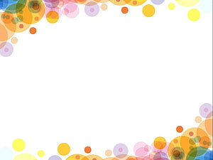 Colorful Abstract Circle Border Design With White Space HD wallpaper