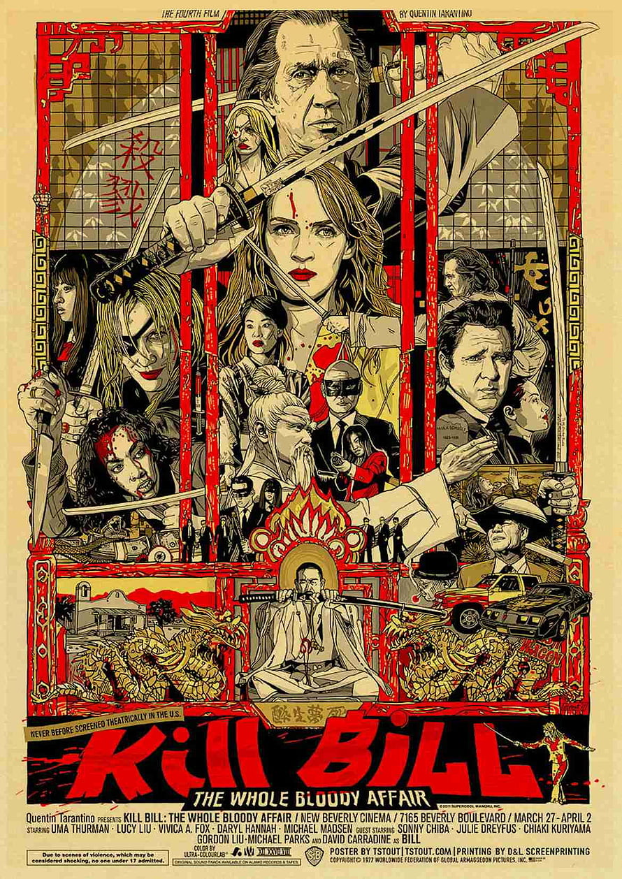 Kill Bill The Whole Bloody Affair Movie Poster Art Print HD phone wallpaper