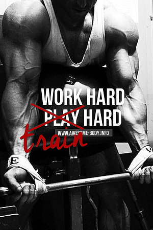 Black and White Bodybuilder Motivational Gym Poster with Training Quote HD phone wallpaper
