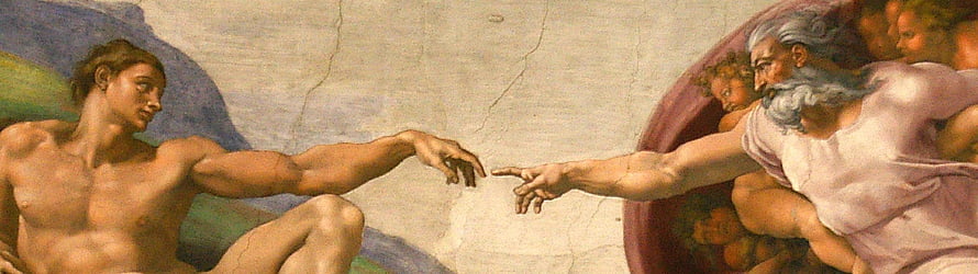 The Creation of Adam by Michelangelo, Sistine Chapel Ceiling Fresque Detail HD wallpaper