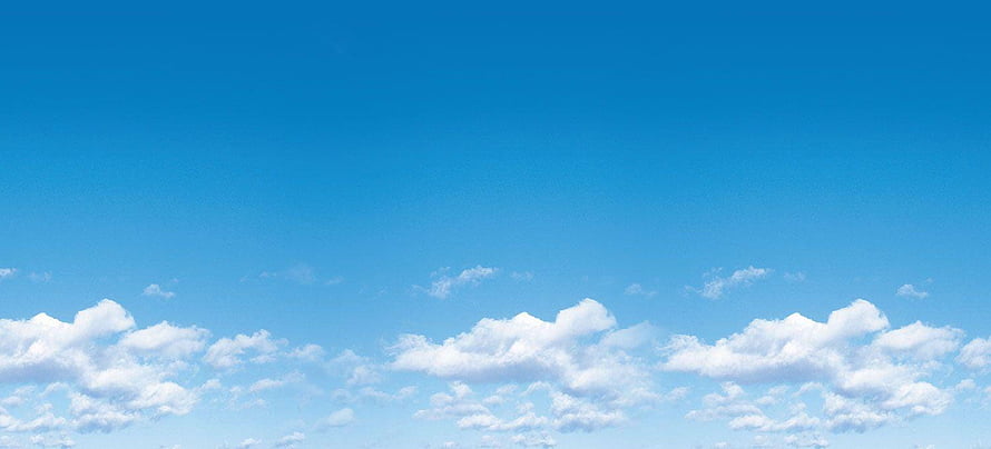Serene Blue Sky with Fluffy White Clouds for a Peaceful Desktop Background HD wallpaper