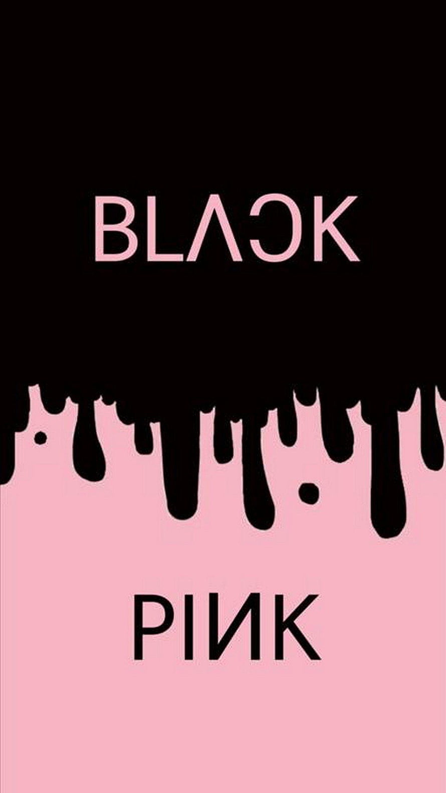 Blackpink Minimalist Dripping Paint Typography Artwork HD phone wallpaper