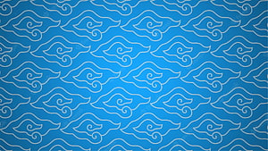 Blue Indonesian Batik Mega Mendung Cloud Pattern Vector Illustration HD wallpaper