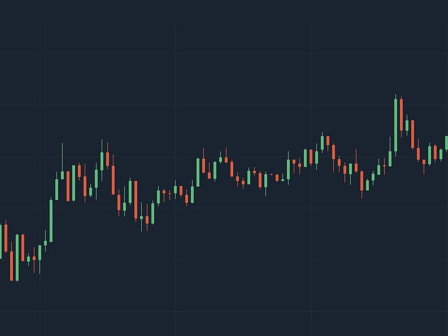 Japanese Candlestick Chart on Dark Background for Trading and Financial Analysis HD wallpaper