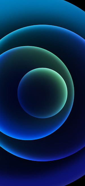 Abstract Blue and Green Gradient Circles Wallpaper HD phone wallpaper