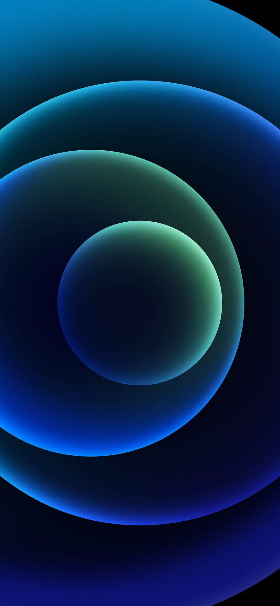 Abstract Blue and Green Gradient Circles Wallpaper HD phone wallpaper