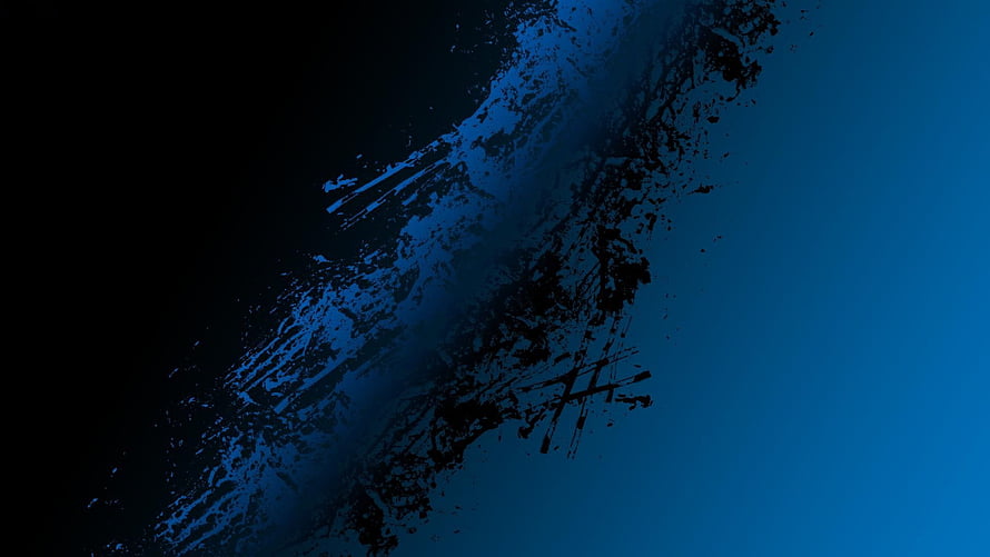 Abstract Dark Blue Grunge Texture With Rough Brush Strokes And Splatter Effects HD wallpaper